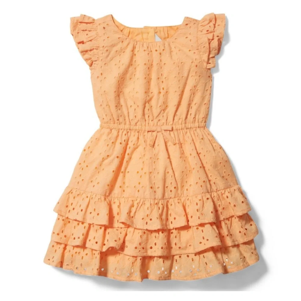 Rachel Zoe X Janie and Jack Eyelet Tiered Ruffle Dress, Size 2T